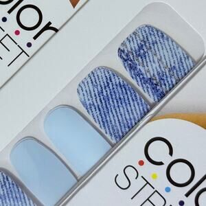 New Color Street “Blue Jean Baby” Pale Blue and Classic Denim Nail Strips